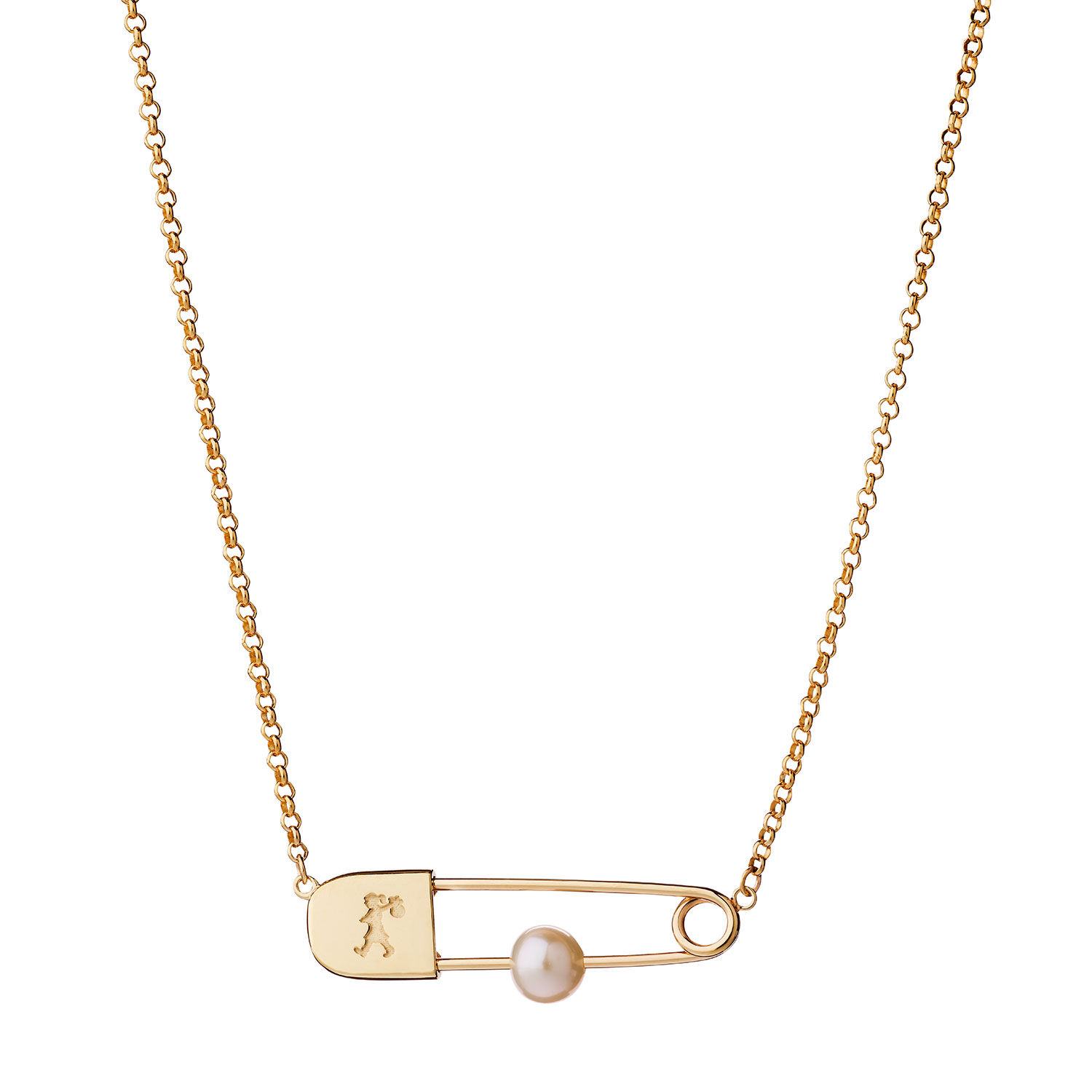 Karen Walker Jewellery Runaway Safety Pin Pearl Necklace Ballantynes Department Store